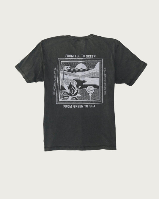 Backside of a Volpe graphic tee