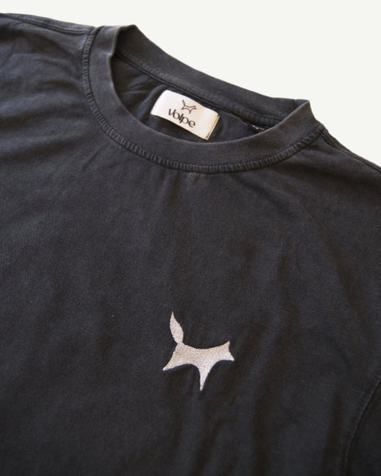 Close up of front of Volpe graphic tee