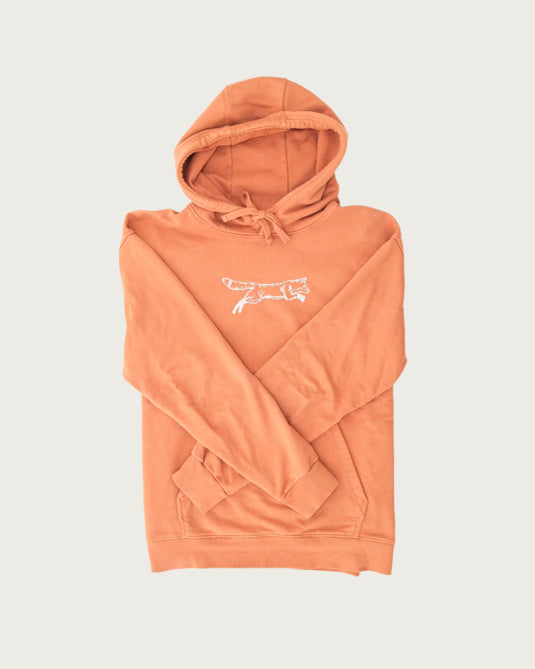 Frontside of a Volpe hooded sweater