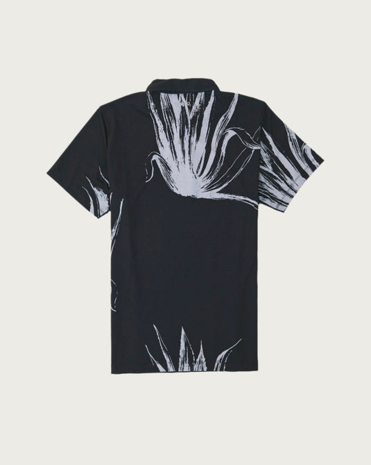 Backside of a charcoal Volpe polo